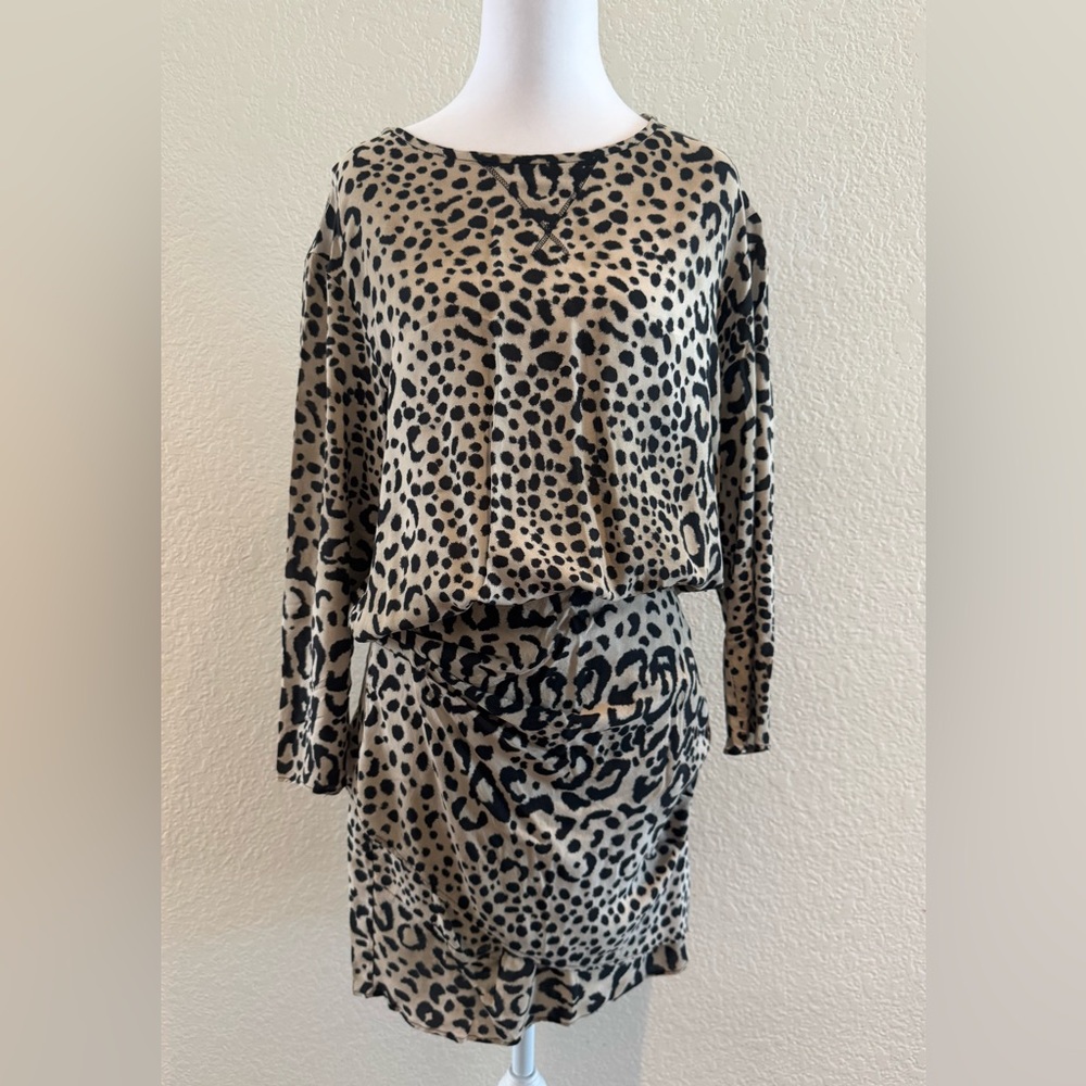 Zara Women Leopard Print Dress - Size Small